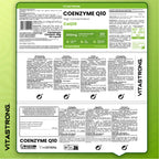 Coenzym Q10 200mg Hochdosiert, 1 Kapsel pro Tag für 4 Monate, 120 CoQ10 Kapseln je 200mg, Q10 Coenzym Premium Qualität, Gluten- & GMO-frei, Nahrungsergänzungsmittel Hergestellt in Italien Zertifiziert