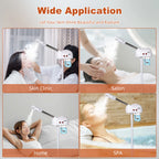 700ml 800W 2-in-1 Ozon-Gesichtsdampfer Gesichtsbefeuchtungsgerät Dichter Nebel Schnelle Vernebelung Hohe Kapazität Drehbarer Düse für Salon Beauty Spa