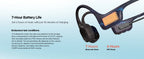 DOOGEE BoneBeat Swim Knochenschall-Kopfhörer IP68 Wasserdicht Schwimmen Open Earphones Bluetooth 5.4 Kabelloser Kopfhörer 7H Akkulaufzeit