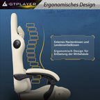 GTPLAYER Gaming Stuhl Ergonomischer Gaming-Sessel Bürostuhl PC Fußstütze Lautsprecher Musik Bürostuhl bis 150 kg