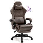 GTPLAYER Gaming Stuhl Ergonomischer Gaming-Sessel Bürostuhl PC Fußstütze Lautsprecher Musik Bürostuhl bis 150 kg