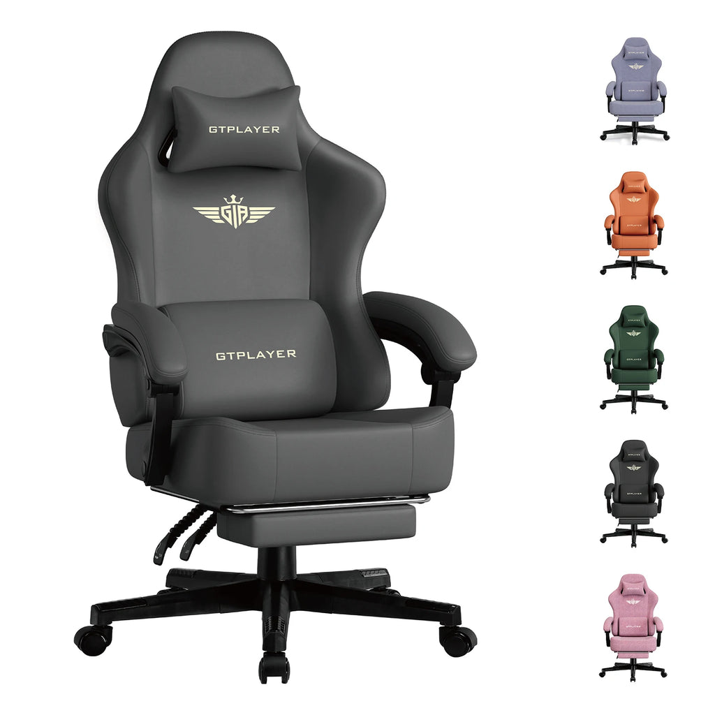 GTPLAYER Gaming-Stuhl Atmungsaktiver Bürostuhl Bürostuhl Ergonomisch Hochwertiger Stoff Ergonomischer PC-Stuhl