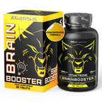 Vitastrong Brain Booster, leistungsstarkes Nootropikum mit Pantothensäure für mentale Leistungsfähigkeit, Koffein-Komplex-Ergänzung, Biotin, Carnitin, Coenzym Q10, Vitamin B6, Vitamin B12 und Folsäure