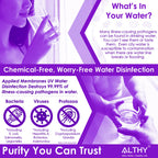 ALTHY UV-Ultraviolett-Wassersterilisator Wasseraufbereitungssystem Desinfektionslampe + Durchflussschaltersteuerung Edelstahl 1 GPM