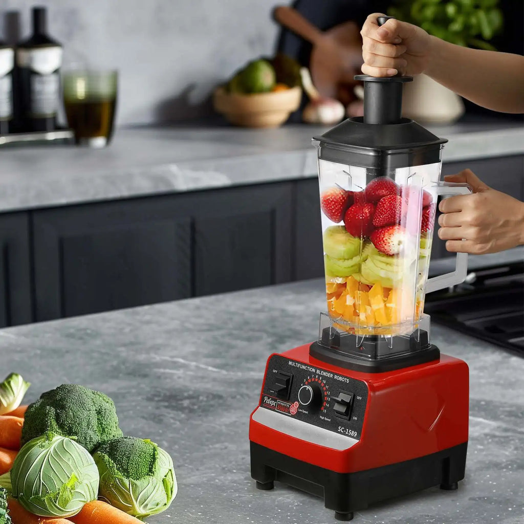 2000W Hochleistungs-Standmixer Kommerzieller Küchenmixer Entsafter Eismaschine BPA-frei