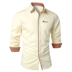 Herren Hemd Businesshemd Freizeithemd Button-Down-Hemd Abschlussballhemd Uni Formell Langarm Revers Ganzjährig Herrenbekleidung