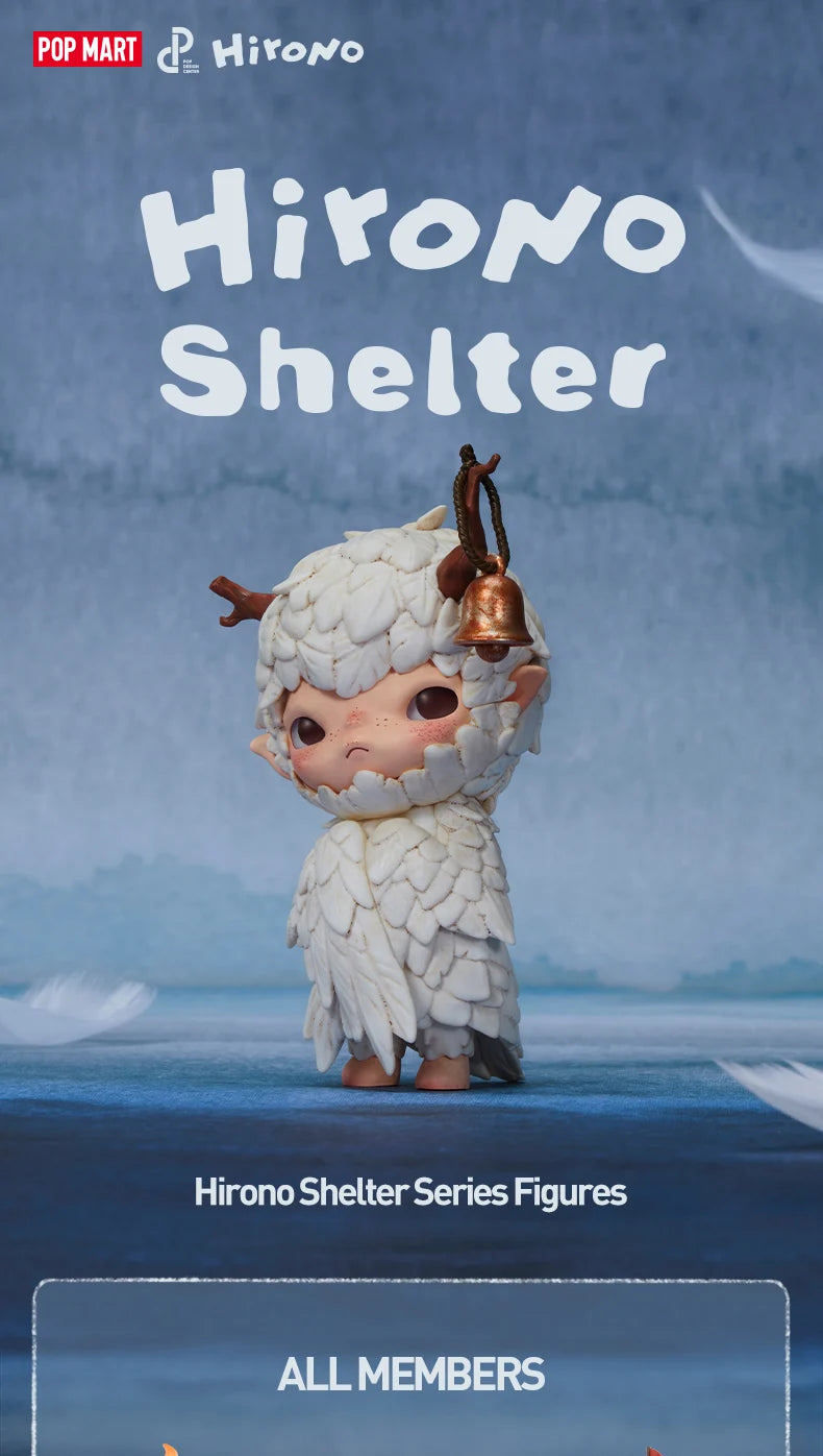 POP MART Hirono Shelter Series Blind Box Toys Kawaii Anime Action Figure Cartoon Model Überraschungsbox Mystery Box Heimdeko