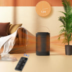 Smart Remote Portable PTC Ceramic Electric Heater Fast Heating Low Noise Touchscreen Hot and Cold Fan For Home Bedroom Office