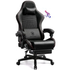 GTPLAYER Gaming Stuhl Ergonomischer Gaming-Sessel Bürostuhl PC Fußstütze Lautsprecher Musik Bürostuhl bis 150 kg