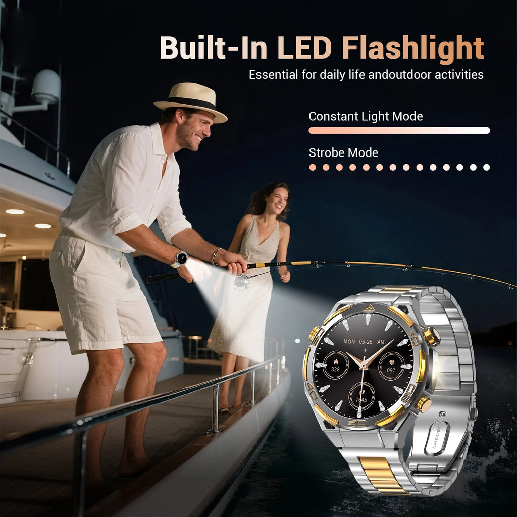 Blackview W90 Pro Smartwatch 1,43" AMOLED Display, Bluetooth Anruffunktion, Herzfrequenzüberwachung, 900 mAh/ 20 Tage Standby, Herren Smartwatch