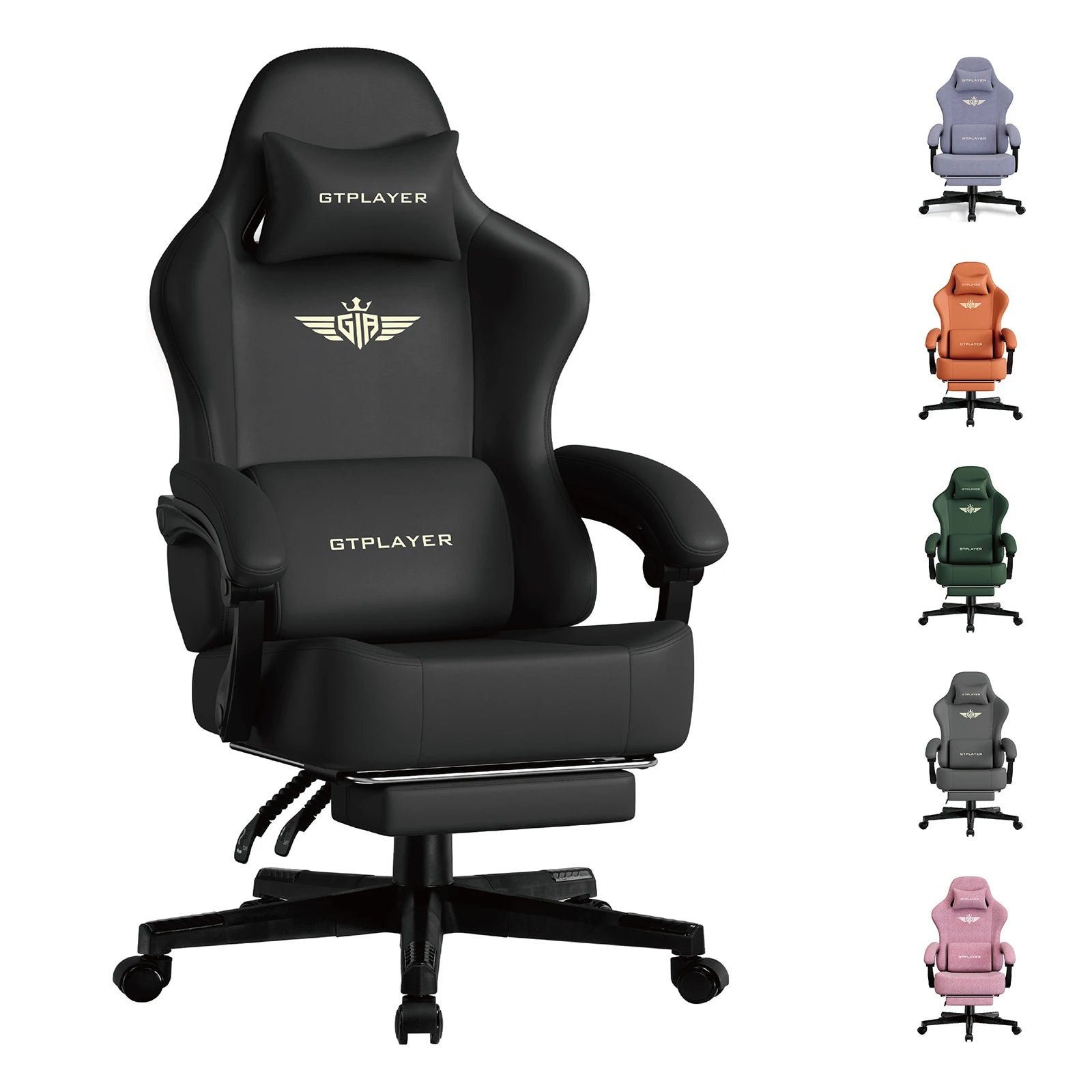 GTPLAYER Gaming-Stuhl Atmungsaktiver Bürostuhl Bürostuhl Ergonomisch Hochwertiger Stoff Ergonomischer PC-Stuhl