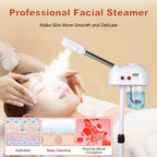 700ml 800W 2-in-1 Ozon-Gesichtsdampfer Gesichtsbefeuchtungsgerät Dichter Nebel Schnelle Vernebelung Hohe Kapazität Drehbarer Düse für Salon Beauty Spa