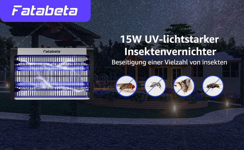 UV Mosquito Killer Lamp, Electric Insect Trap ,Quiet & Energy Saving, Wall Mount or Stand, Covers 10-150m² for Indoor O