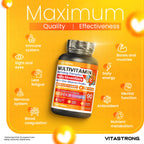 Vitastrong Complete Multivitamin Premium Qualität, 13 essentielle Vitamine hochdosiert, Multivitamin für Männer und Frauen hergestellt in Italien, reines und zertifiziertes Multivitamin-Ergänzungsmittel, Multivitamin