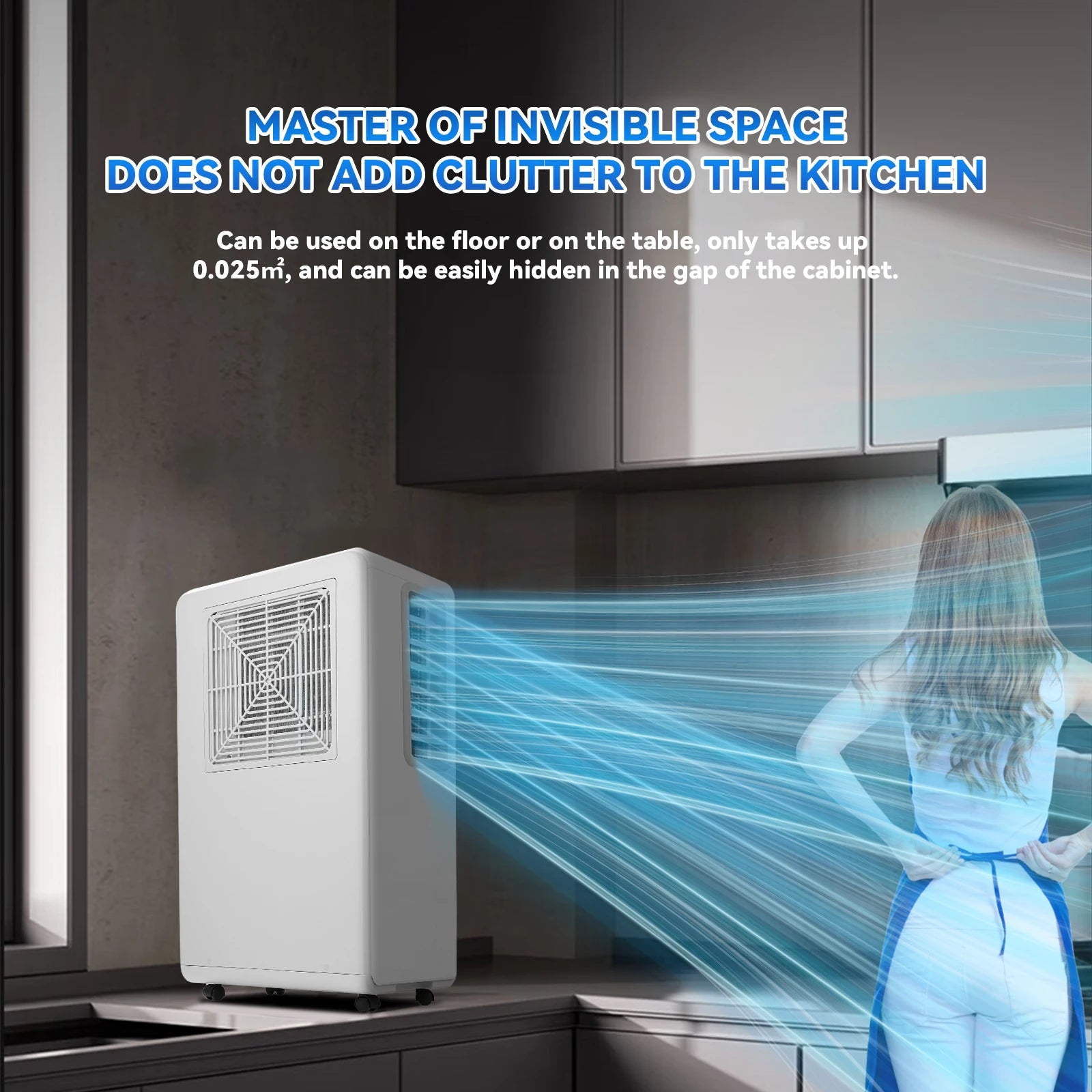 Tragbare Klimaanlage Mobiler Luftkühler Luftentfeuchter mit 24-Stunden-Timer Fernbedienung EU-Stecker für Büro Schlafzimmer Zweitbild