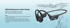DOOGEE BoneBeat Swim Knochenschall-Kopfhörer IP68 Wasserdicht Schwimmen Open Earphones Bluetooth 5.4 Kabelloser Kopfhörer 7H Akkulaufzeit