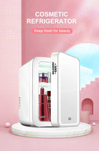 Mini Refrigerator Cosmetics Dormitory Cooler 4L Multifunction Fridge Picnic Camping for Home Car Small Portable Fridge Mirror