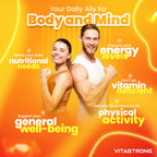 Vitastrong Complete Multivitamin Premium Qualität, 13 essentielle Vitamine hochdosiert, Multivitamin für Männer und Frauen hergestellt in Italien, reines und zertifiziertes Multivitamin-Ergänzungsmittel, Multivitamin