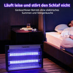 UV Mosquito Killer Lamp, Electric Insect Trap ,Quiet & Energy Saving, Wall Mount or Stand, Covers 10-150m² for Indoor O