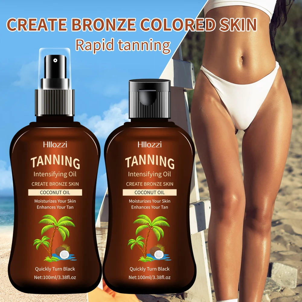 100 ml/3,38 fl.oz Kokosnuss-Bräunungsöl SelbstbräunerIntensivierungsöl SelbstbräunerIntensivierungsöl Neue Sommerprodukte