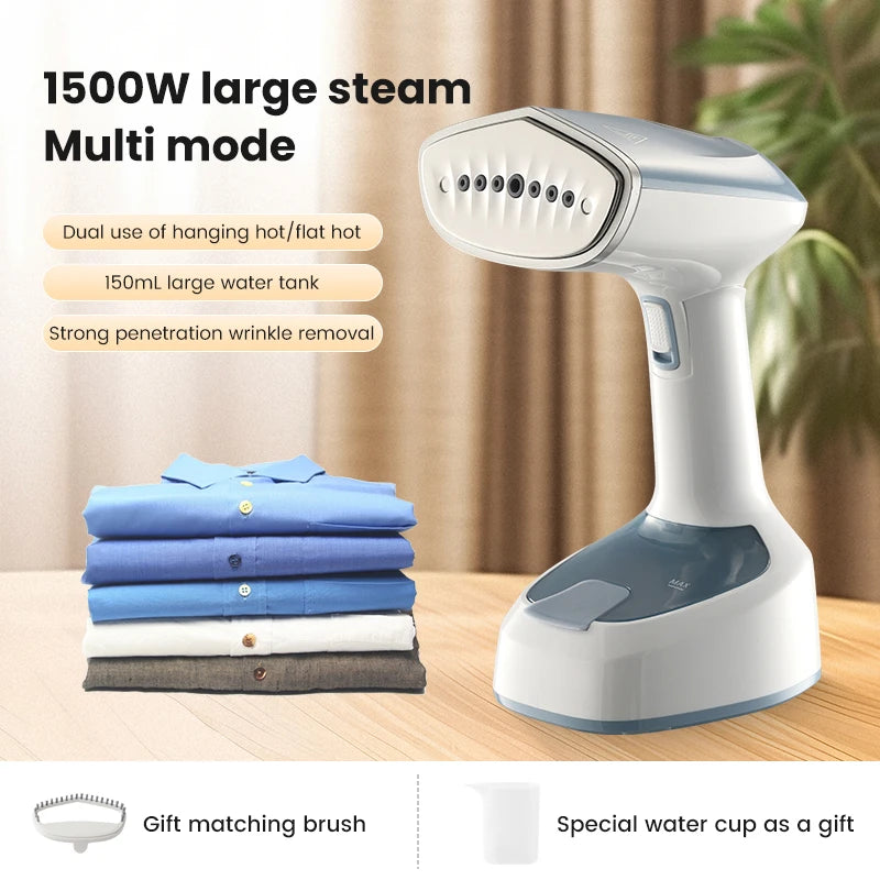 1500W Handdampfbügeleisen, Touchscreen-Steuerung, 15 Sekunden schnelles Vorheizen, 150 ml, tragbarer kleiner Dampfglätter für zu Hause