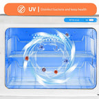 23L Handtuchwärmer & UV-Sterilisationsschrank, 200W beheizte Desinfektion mit zwei Fächern für Salon, SPA, Fitnessstudio, 70°C & UV-Reinigung