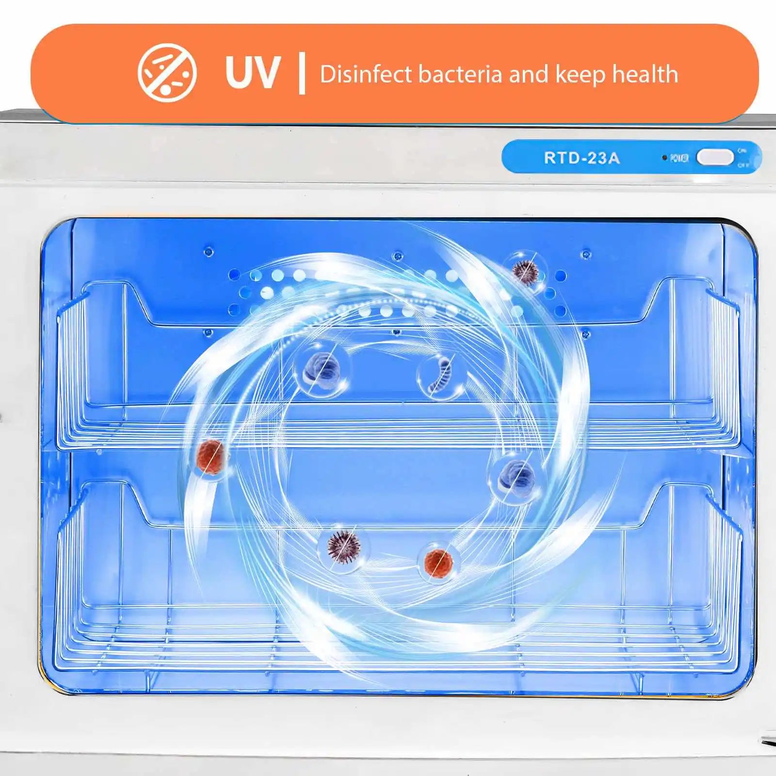 23L Handtuchwärmer & UV-Sterilisationsschrank, 200W beheizte Desinfektion mit zwei Fächern für Salon, SPA, Fitnessstudio, 70°C & UV-Reinigung