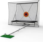 Golf-Trainingsnetz mit Ballrückführung und Ballfangtuch, großes Golftrainingsgerät mit Tragetasche für Chipping und Schwung, 305 x 244 cm