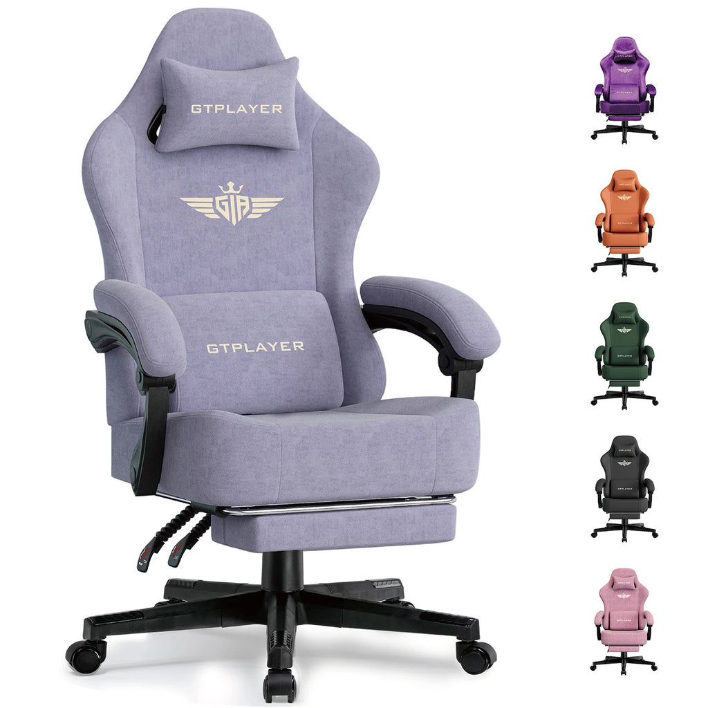 GTPLAYER Gaming-Stuhl Atmungsaktiver Bürostuhl Bürostuhl Ergonomisch Hochwertiger Stoff Ergonomischer PC-Stuhl