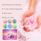 OceAura 6er-Set Sprudelbadbomben-Kugeln, Peeling, Körperpflege, Hautnährung, Lindert Müdigkeit, Stress, Angstzustände, Reinigt Poren, Körperbadebomben-Set