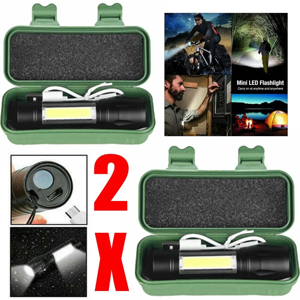 99000000LM Ultrahelle taktische Taschenlampe Hochleistungs-LED-Taschenlampe Wiederaufladbar Wasserdicht Tragbare Handlampe für Outdoor-Camping Polizei Notfallgebrauch