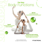 VitaStrong Vitamin K2 200 mcg, hochdosiert, 1 Tablette täglich, 450 Tabletten, Knochengesundheit, Unterstützung von Knochen und Muskeln, Nahrungsergänzungsmittel, Premium Qualität, 100% vegan und saubere Formel