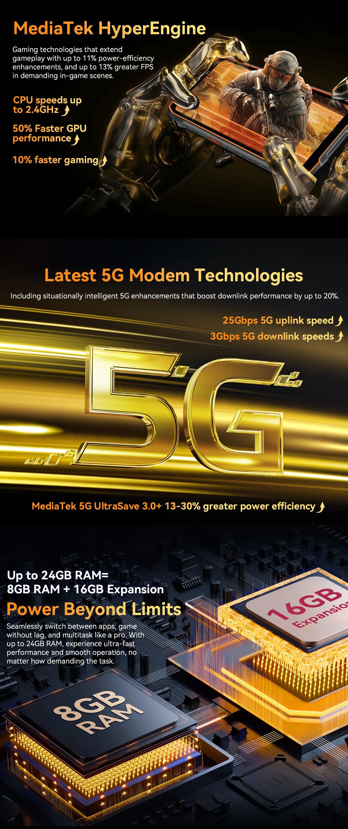 Blackview BL7000 KI 5G Outdoor-Smartphone Android 15, MTK 6300, 6,78" FHD+ 120Hz, 7500mAh/33W, Robustes Smartphone Dual SIM NFC/IP69K