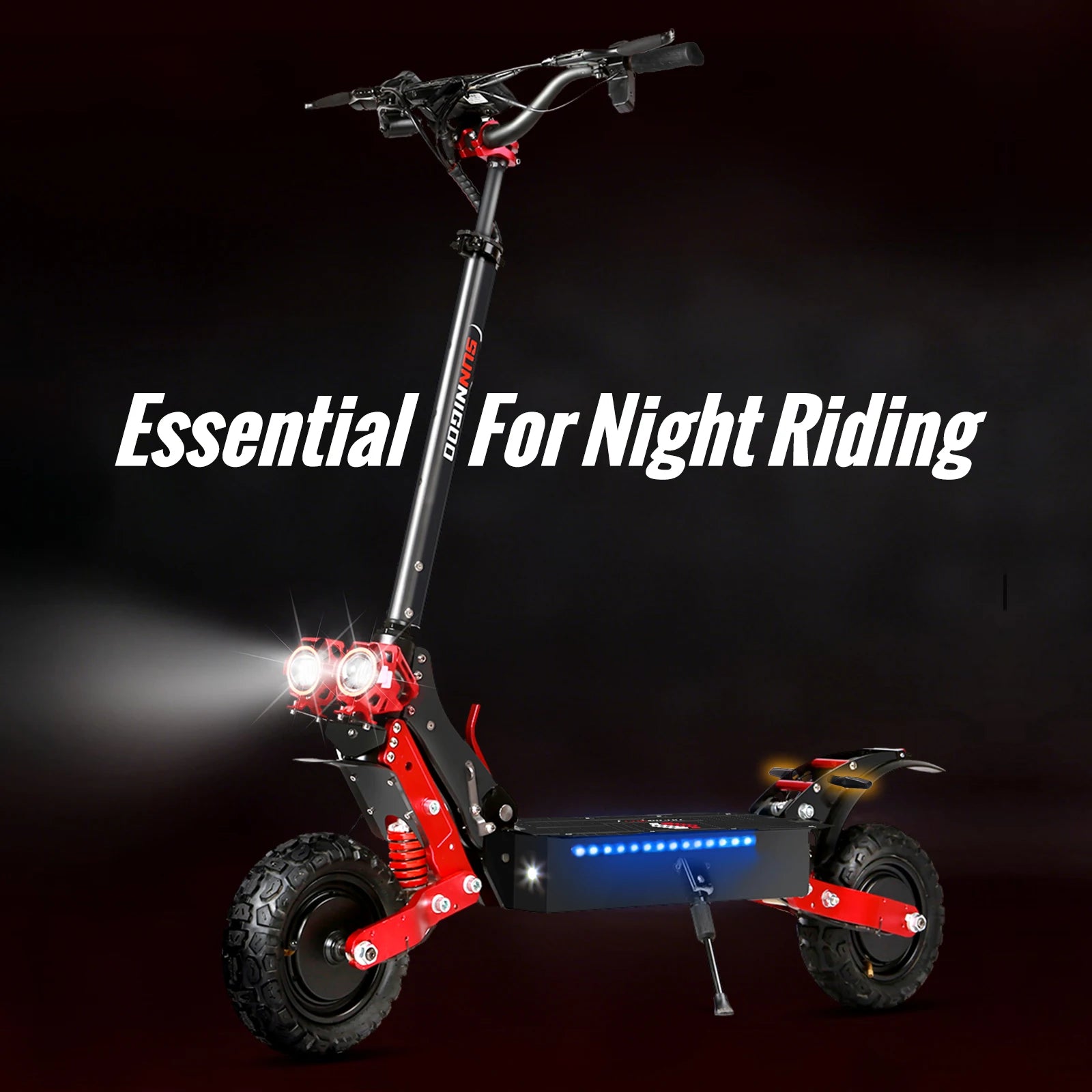 SUNNIGOO X7/X7PRO Elektroroller 3600W Doppelmotor Leistungsstark Max. Geschwindigkeit 60-65km/h 11 Zoll Offroad-Reifen Faltbarer Leistungsstarker E-Scooter 60KM Reichweite Wasserdicht IP54 NFC-Sperre Duale Bremsen All-Terrain-Scooter
