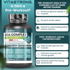 Vitastrong GDA Veganes Nahrungsergänzungsmittel – Unterstützt den normalen Blutzuckerspiegel, steigert Energie und Stoffwechsel mit Berberin, Myo-Inositol und Chrom – 60 Tabletten, GMO-frei