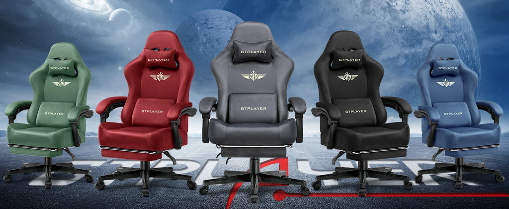 GTPLAYER Gaming-Stuhl Atmungsaktiver Bürostuhl Bürostuhl Ergonomisch Hochwertiger Stoff Ergonomischer PC-Stuhl