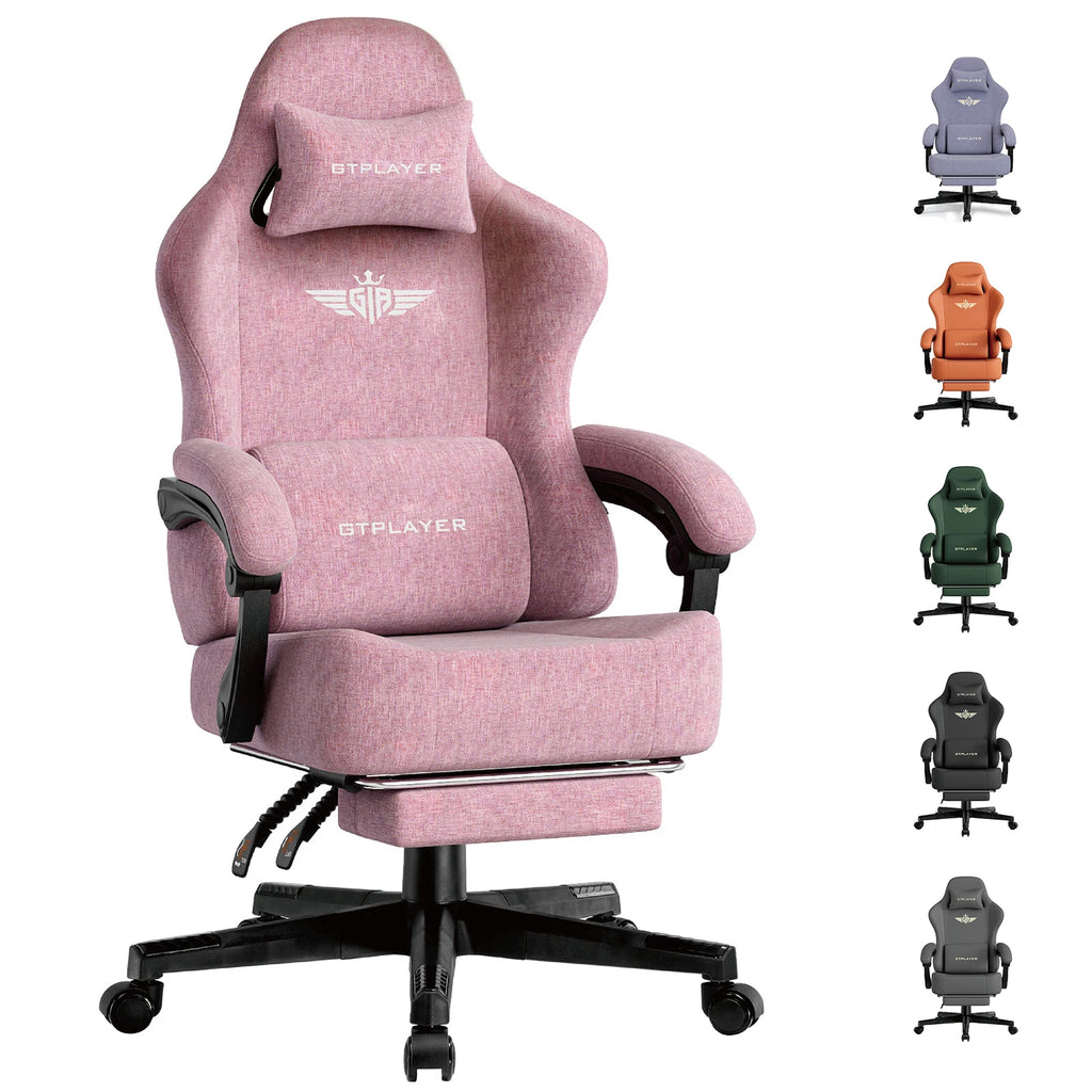 GTPLAYER Gaming-Stuhl Atmungsaktiver Bürostuhl Bürostuhl Ergonomisch Hochwertiger Stoff Ergonomischer PC-Stuhl