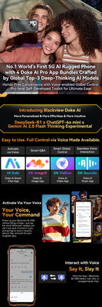 Blackview BL7000 KI 5G Outdoor-Smartphone Android 15, MTK 6300, 6,78" FHD+ 120Hz, 7500mAh/33W, Robustes Smartphone Dual SIM NFC/IP69K