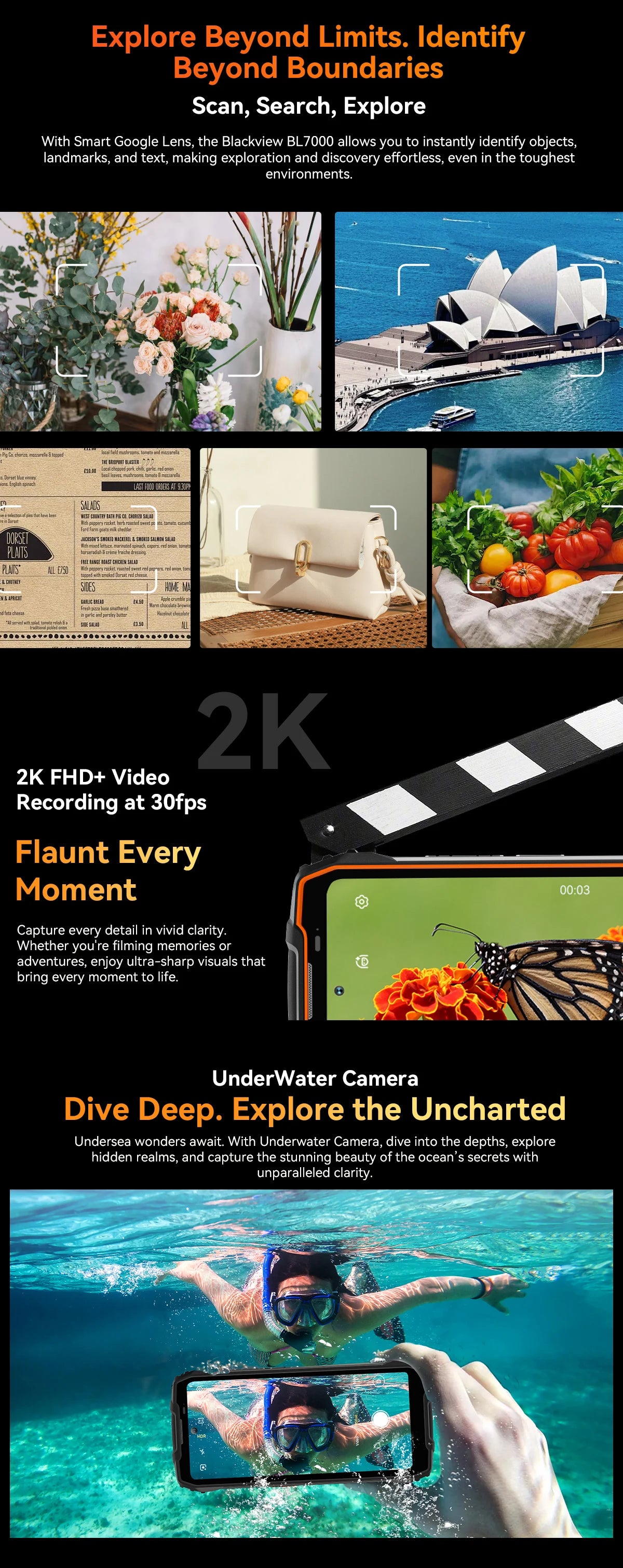 Blackview BL7000 KI 5G Outdoor-Smartphone Android 15, MTK 6300, 6,78" FHD+ 120Hz, 7500mAh/33W, Robustes Smartphone Dual SIM NFC/IP69K