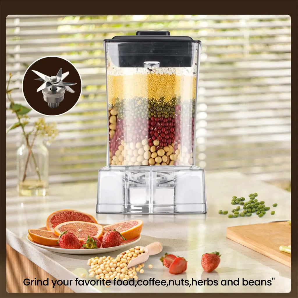 OWJHE 2700RPM 6000W Leistungsstarker Standmixer Entsafter Smoothie Maker Tischmixer 2.5L Behälter Küchenmaschine für Eis Nüsse Früchte