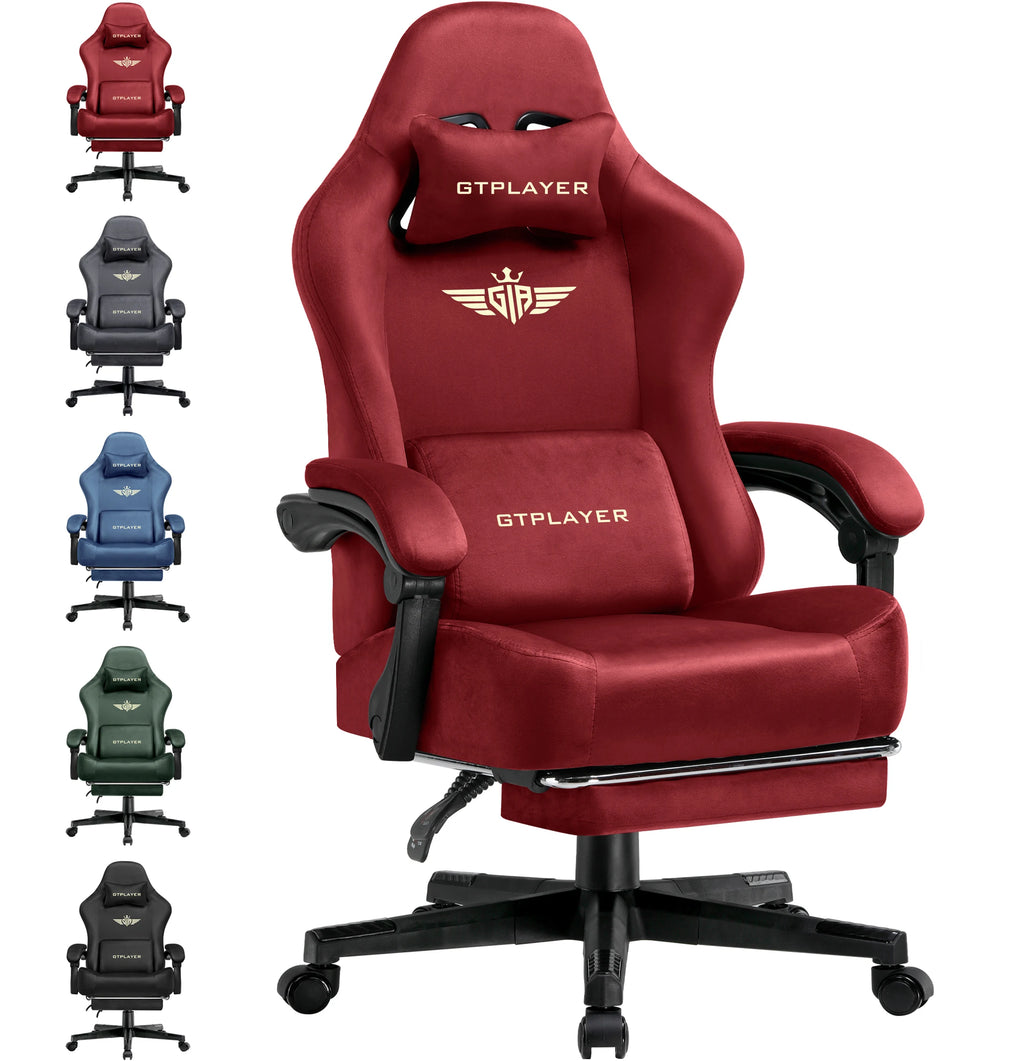 GTPLAYER Gaming-Stuhl Atmungsaktiver Bürostuhl Bürostuhl Ergonomisch Hochwertiger Stoff Ergonomischer PC-Stuhl