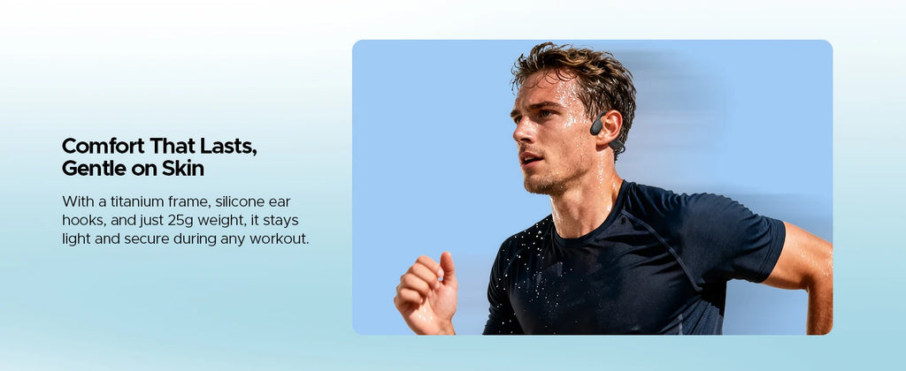 DOOGEE BoneBeat Swim Knochenschall-Kopfhörer IP68 Wasserdicht Schwimmen Open Earphones Bluetooth 5.4 Kabelloser Kopfhörer 7H Akkulaufzeit