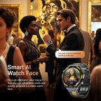 Blackview W90 Pro Smartwatch 1,43" AMOLED Display, Bluetooth Anruffunktion, Herzfrequenzüberwachung, 900 mAh/ 20 Tage Standby, Herren Smartwatch