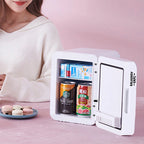 Mini Refrigerator Cosmetics Dormitory Cooler 4L Multifunction Fridge Picnic Camping for Home Car Small Portable Fridge Mirror