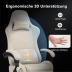 GTPLAYER Gaming Stuhl Ergonomischer Gaming-Sessel Bürostuhl PC Fußstütze Lautsprecher Musik Bürostuhl bis 150 kg