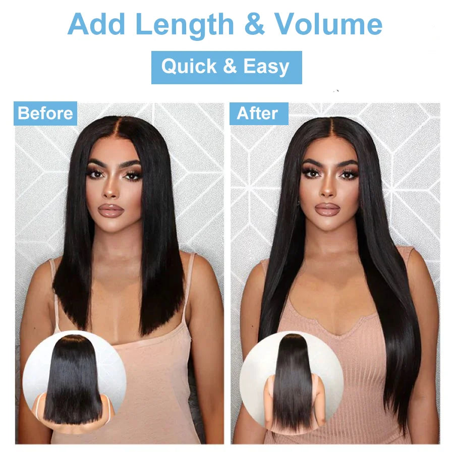 8 Stück Clip In Echthaar Extensions 100% Echthaar Clip In Natürliche Haarverlängerungen Glatte Haarteile 14-26 Zoll Remy Haar