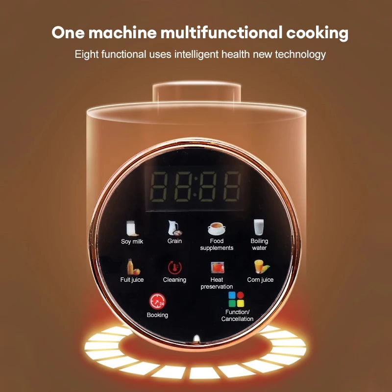 1500ML Sojamilchmaschine Elektrischer Entsafter Mixer Sojabohnenmilchbereiter Wandbrechmaschine Reispastenbereiter Frühstücksmaschine Zweitbild