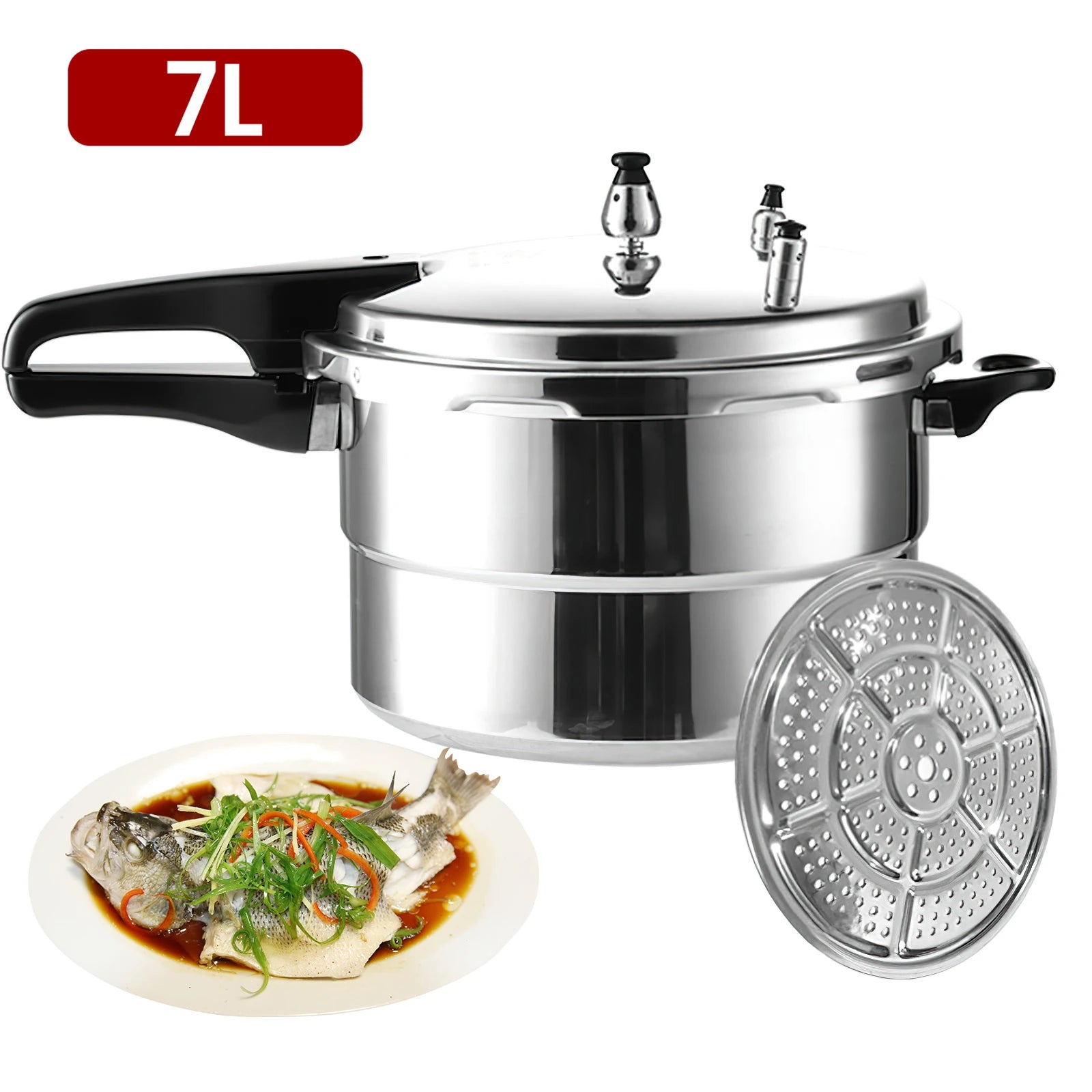 3 L/7L Aluminium Alloy Pressure Cooker 18cm/24cm Bottom 3L/7LPressure Cooker for Gas Stove Aluminium Alloy Pressure Cooker Hauptbild