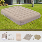Luxuriöses Doppel-Camping-Luftbett mit integrierter Luftpumpe & LED-Licht 5 Min Schnelles Aufblasen Wasserdichte Schlafmatte