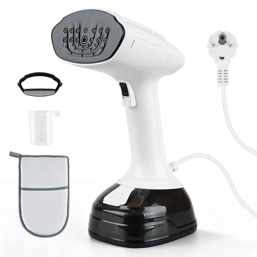 Tragbarer Dampfglätter 1800W Handdampfbügeleisen, 3 einstellbare Stufen 25-35g/min, Dampfbürste mit 400ml abnehmbarem Wassertank, 20s schnelle Aufheizzeit, für Reisen & Zuhause, Faltenentferner für Kleidung